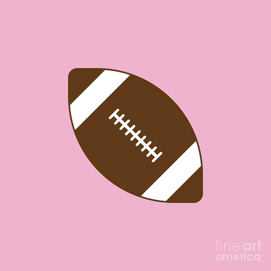 Football Digital Art - Pink Football  by College Mascot Designs
