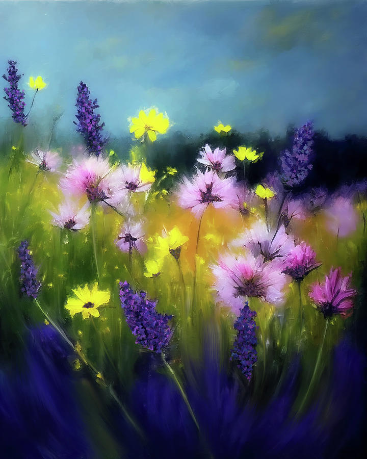 Pink Frilly Wildflowers Digital Art by Tammy Wetzel Fine Art America