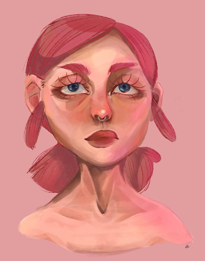 Pink girl Digital Art by An Artist - Fine Art America