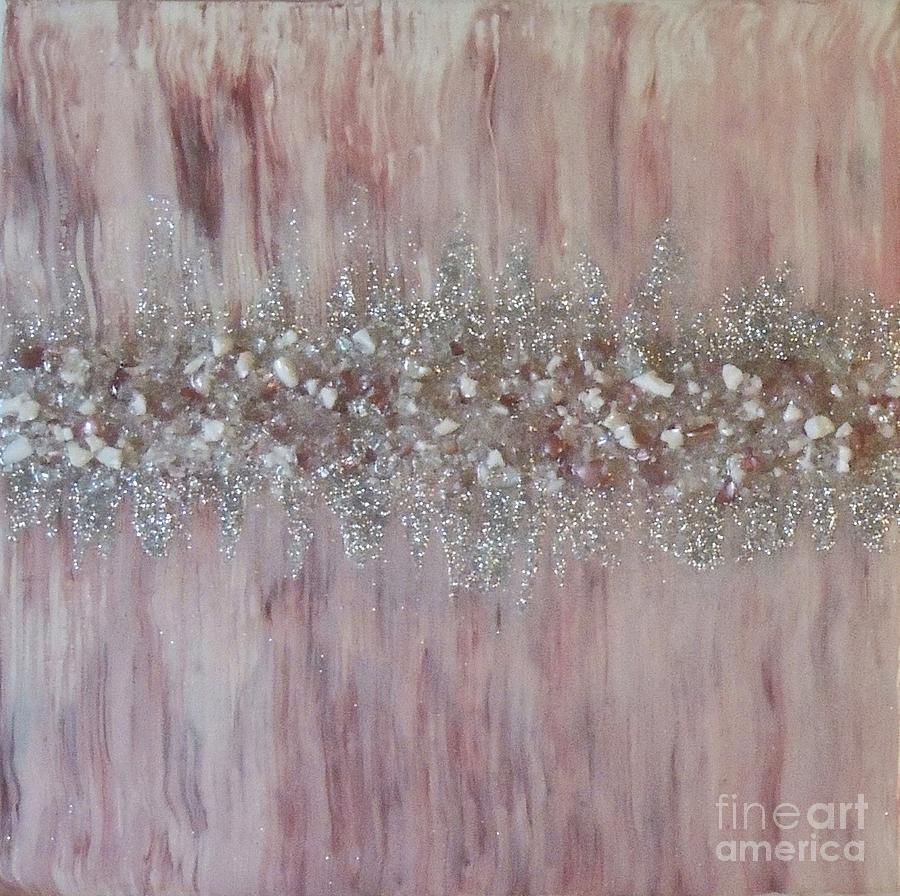 Pink, Glitter and Glass Modern N3790 Mixed Media by Sherry Hallemeier