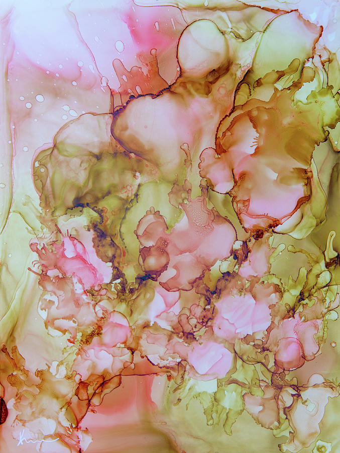 Pink Gold Painting by Katrina Nixon