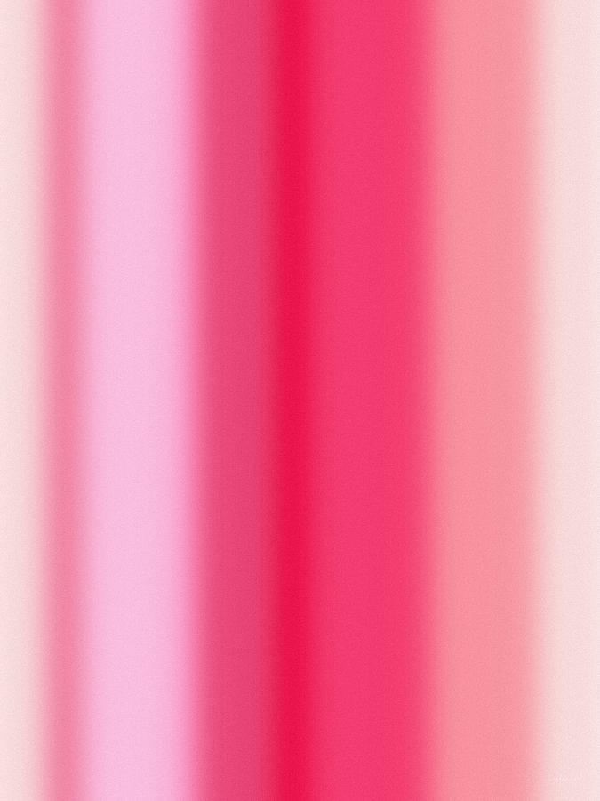 Pink Gradient Stripes- Art by Linda Woods Mixed Media by Linda Woods