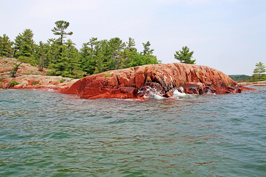 Pink Granite Of Georgian Bay III Photograph by Debbie Oppermann