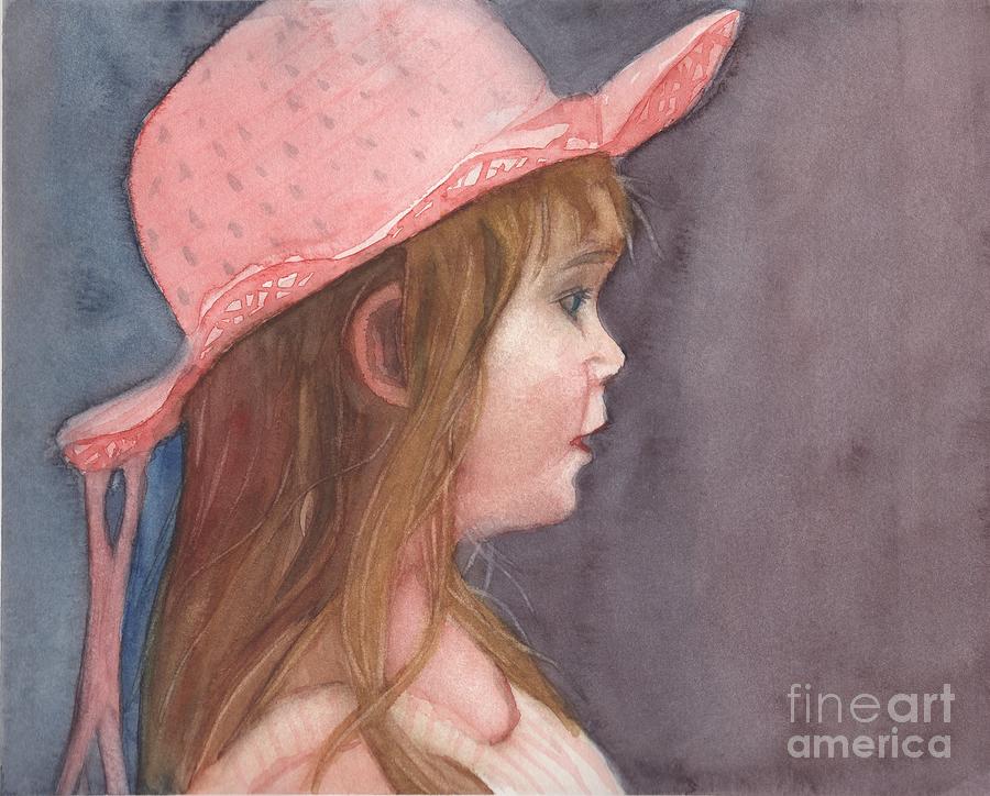 Pink Hat Painting by Vicki B Littell