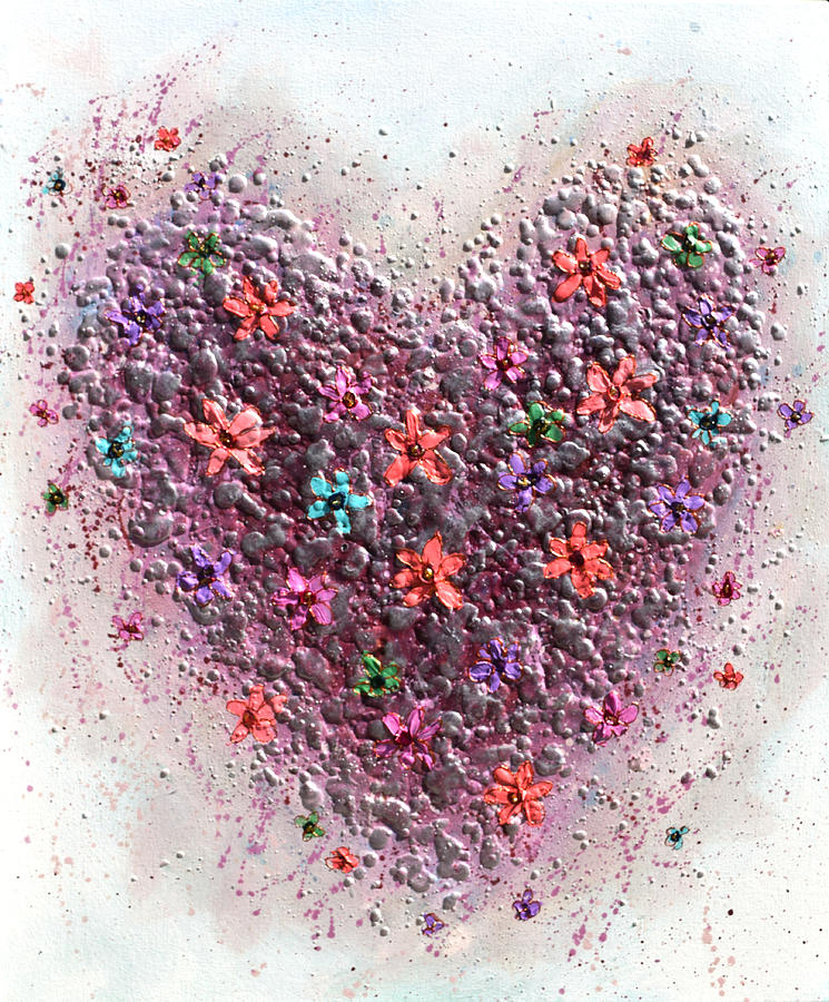 Pink Heart Painting by Amanda Dagg