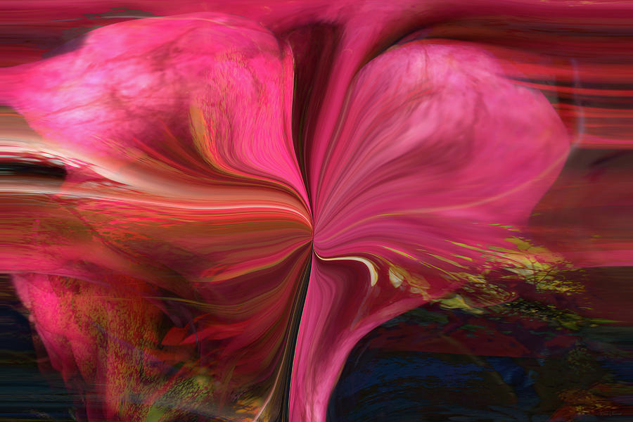Pink Heart Digital Art by Linda Sannuti