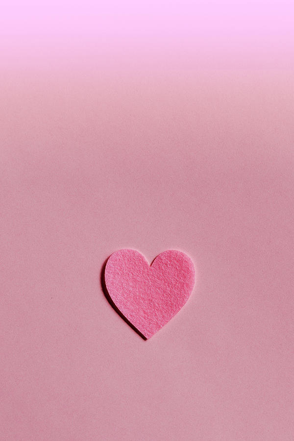 Pink heart of wool on pink gradient catuline Photograph by Miguel Angel ...