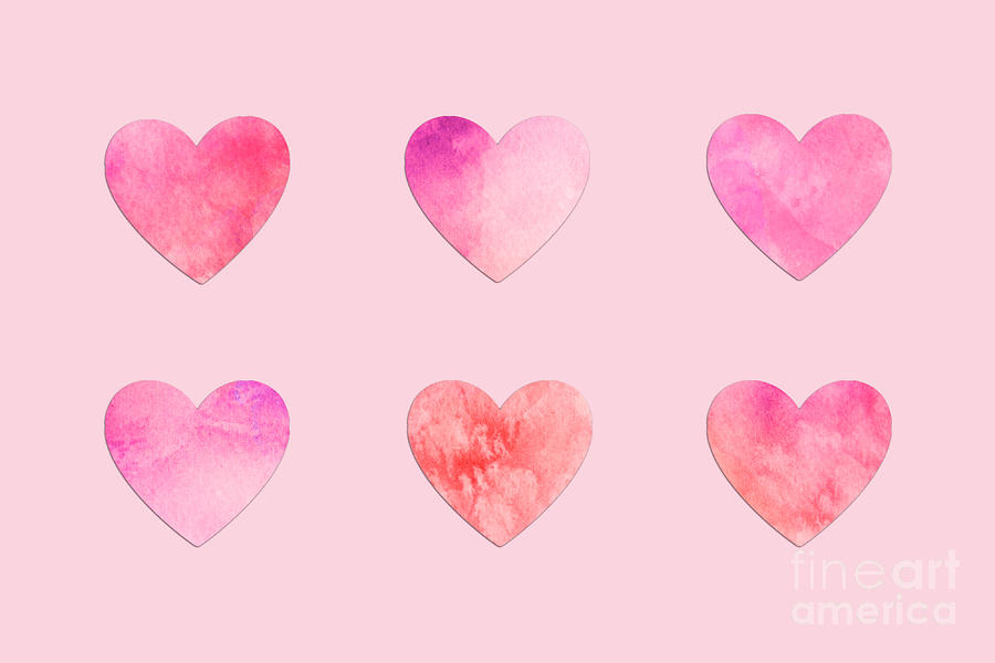 Pink hearts Photograph by Delphimages Photo Creations