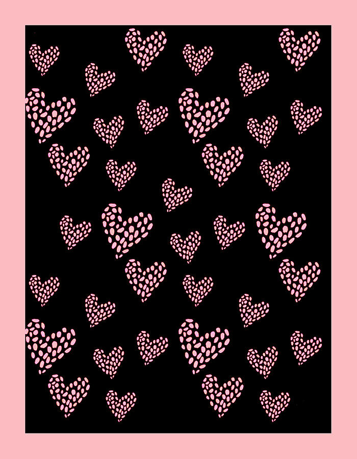 Pink Hearts  Digital Art by Fine Art by Alexandra