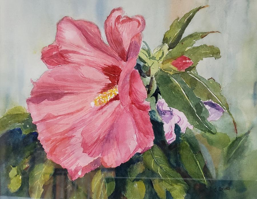 Pink Hibiscus II Painting By Cora Preibis Fine Art America   Pink Hibiscus Ii Cora Preibis 