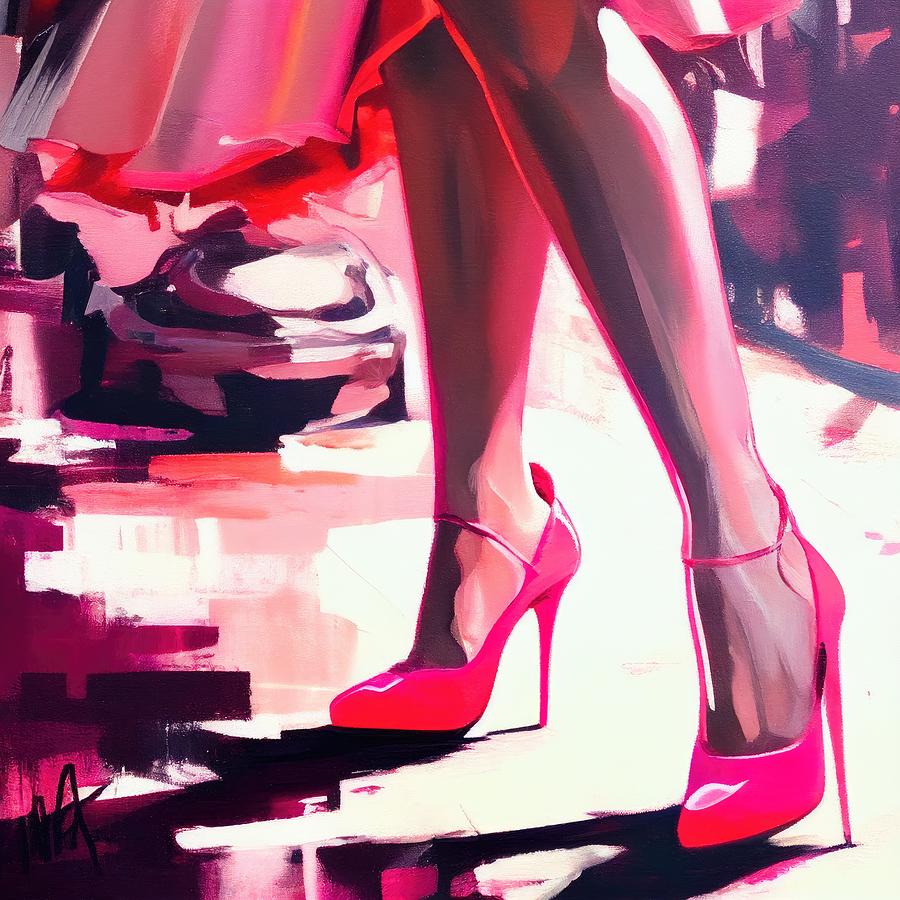 Pink Painting - Pink High Heels No.1 by My Head Cinema