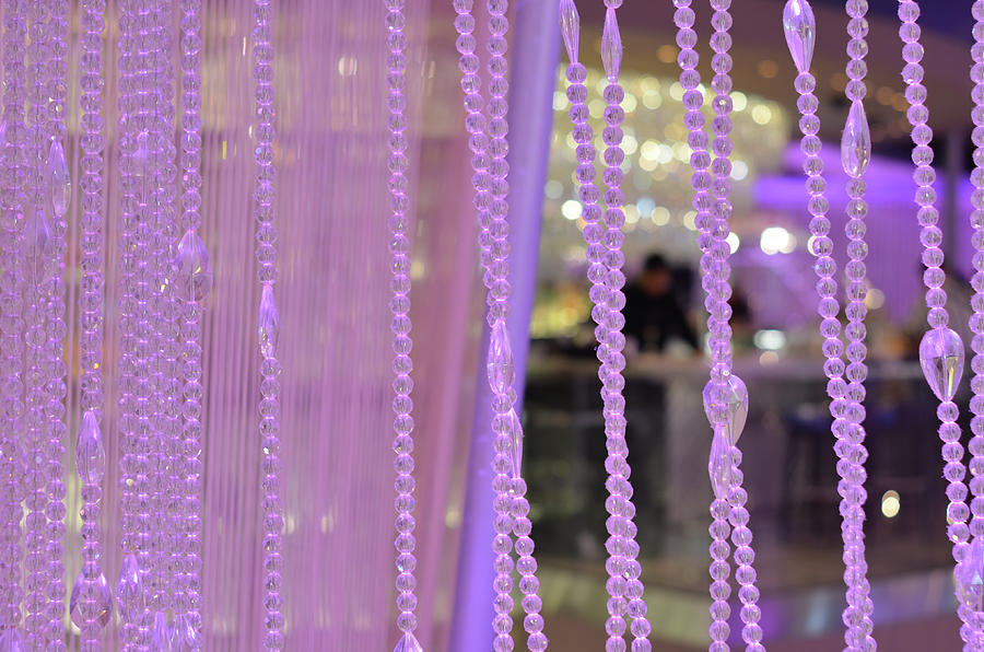 Pink Hued Crystal Veil in the Chandelier Bar at The Cosmopolitan Las Vegas Photograph by Shawn OBrien