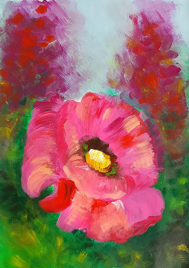 Pink in Bloom Painting by Nicole Tang