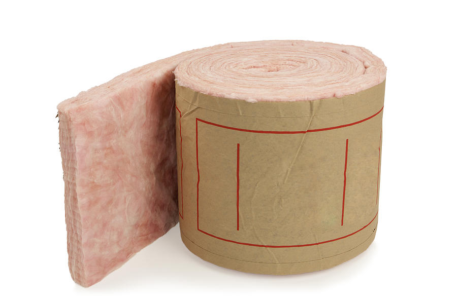 Pink Insulation Roll Isolated Photograph by DonNichols