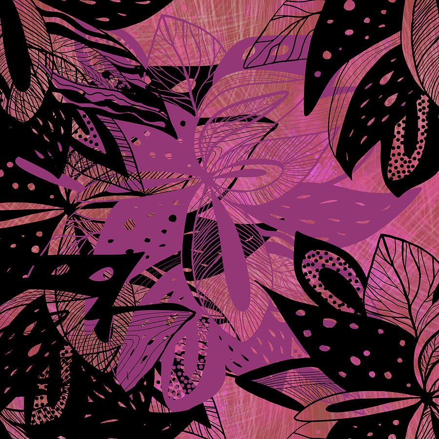 Pink Jungle Digital Art by Nancy Merkle