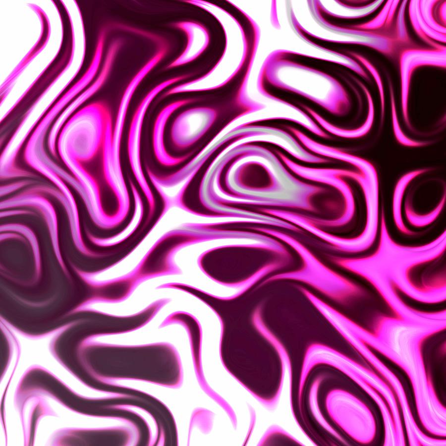 Pink Lava Stripe Pattern Mixed Media by Landon McKinney