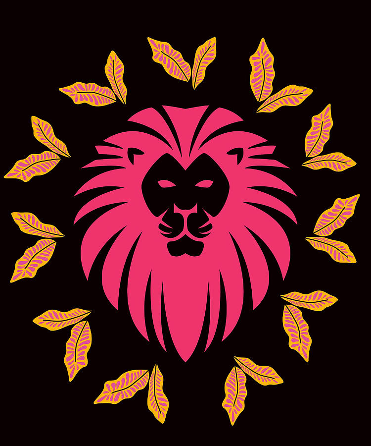 Pink Lion Nature Lover Essential Poster Painting by Kennedy Oliver ...