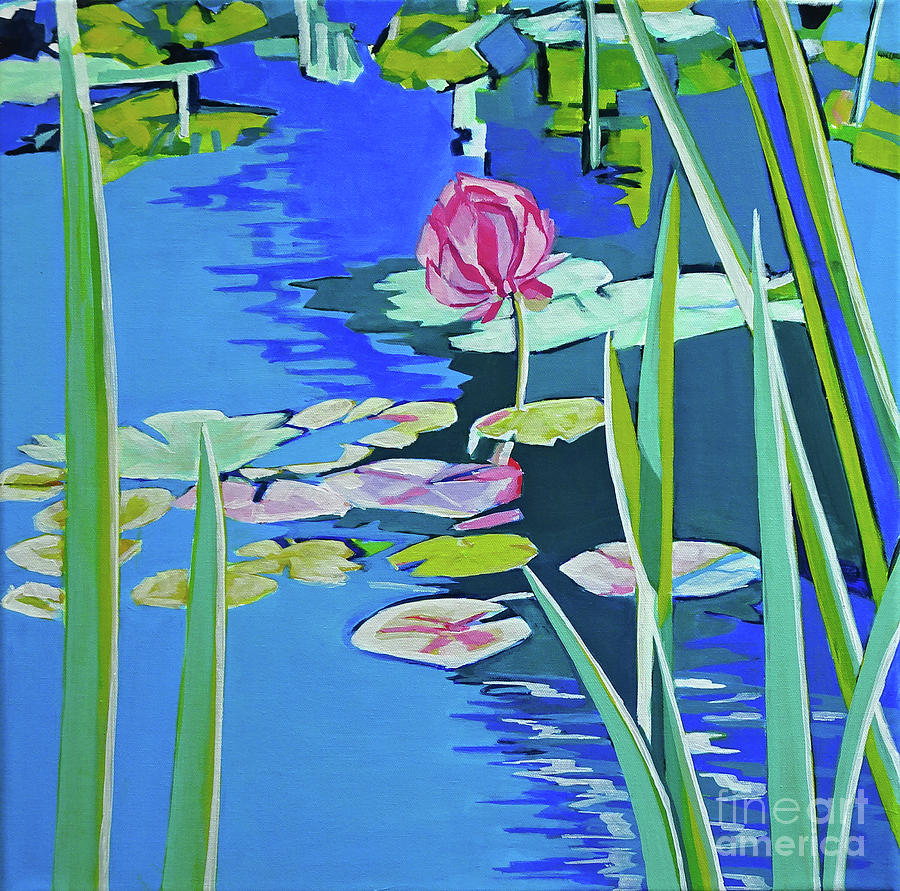 Pink Lotus Blossom Painting by Tanya Filichkin Pink Lotus Blossom Painting by Tanya Filichkin