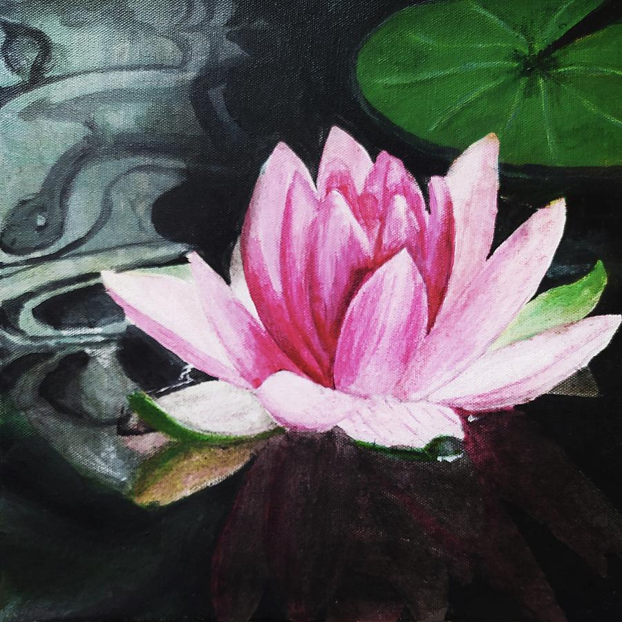 Buddha Painting - Pink Lotus by Sylvia Brallier