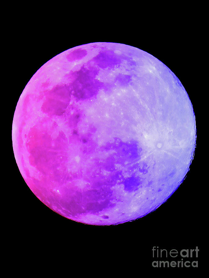 Pink Marble Moon Photograph by Mary Mikawoz