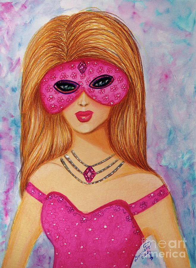 Pink Masquerade Mixed Media by Dorothy Lee