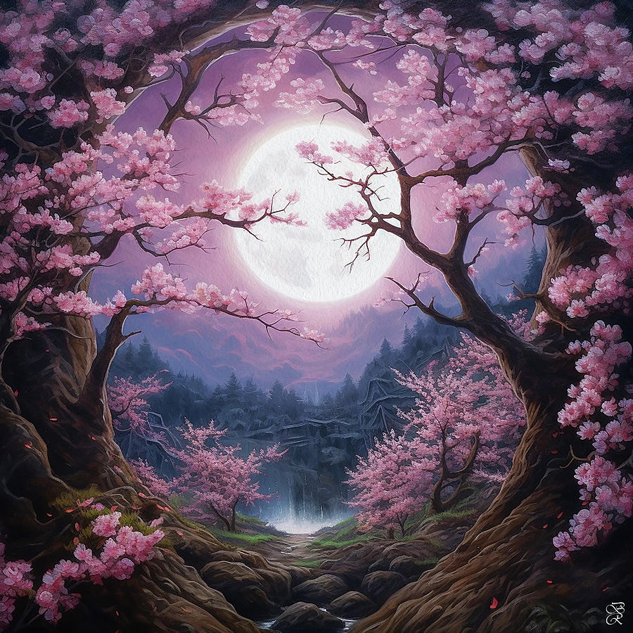 Pink Moon Digital Art by Ben Rekemeyer - Fine Art America