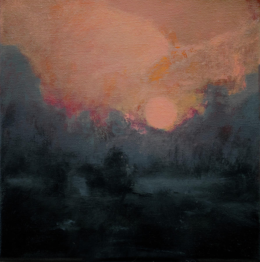 Pink Moon Painting by Cap Pannell