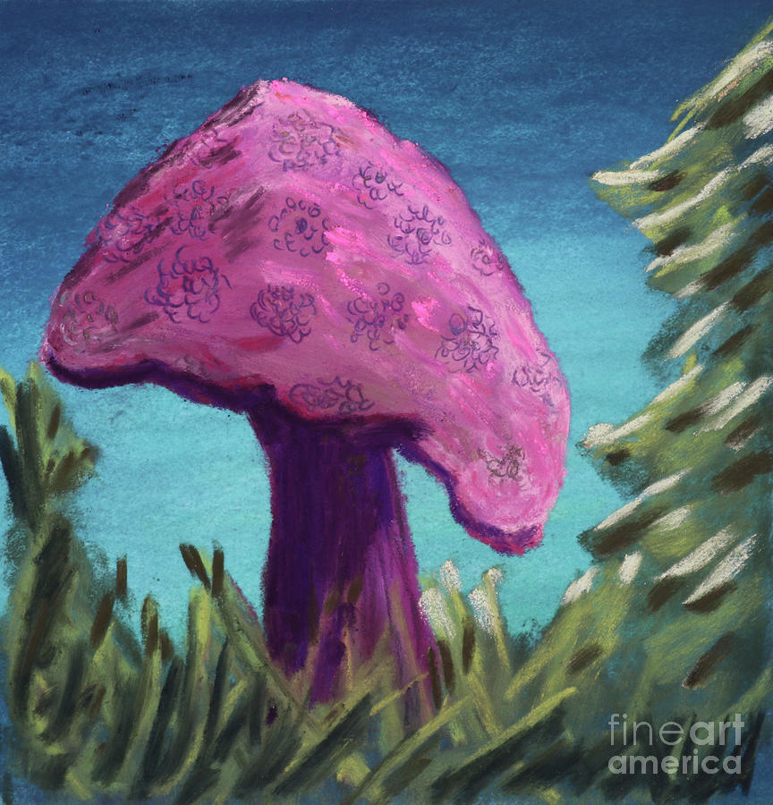 Pink Mushroom Pastel by Kimberly LeClaire - Fine Art America