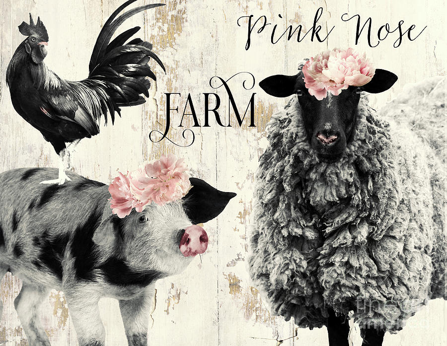 Pink Nose Farm II Painting by Mindy Sommers