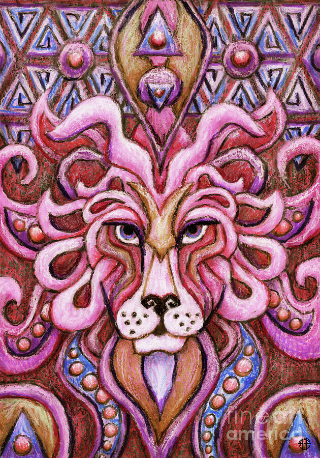 Pink Ocean Lion  Painting by Amy E Fraser