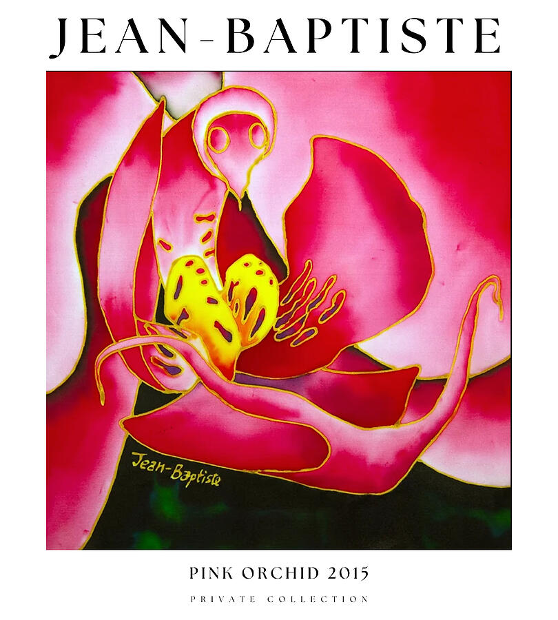 Pink Orchid Poster Painting by Daniel Jean-Baptiste Pink Orchid Poster Painting by Daniel Jean-Baptiste