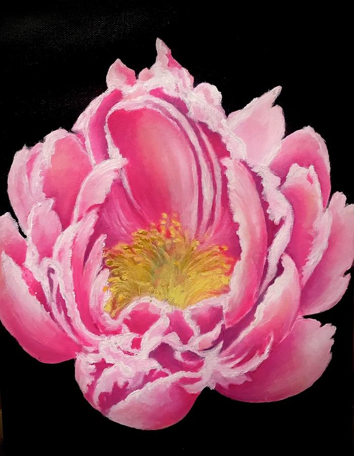 Garden Painting - Pink Peony by Cleo Maitra