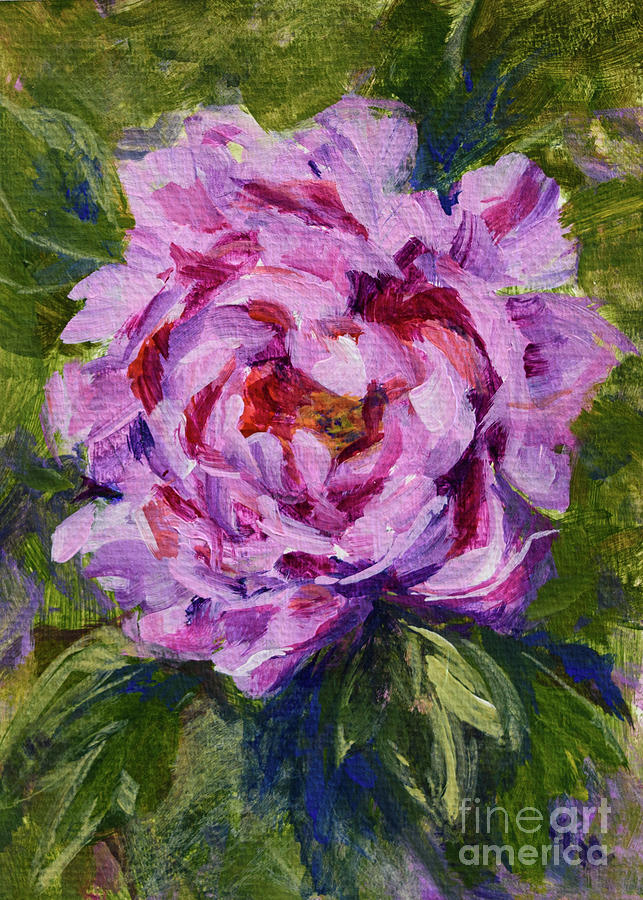 Pink Peony Vibrance Painting by Cheryl McClure