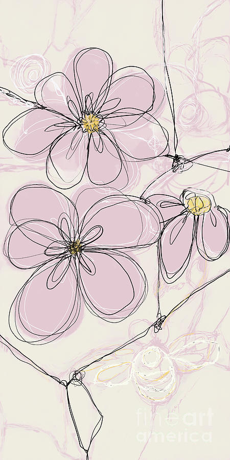 Pink Petals Abstract Drawing Drawing by Patricia Awapara