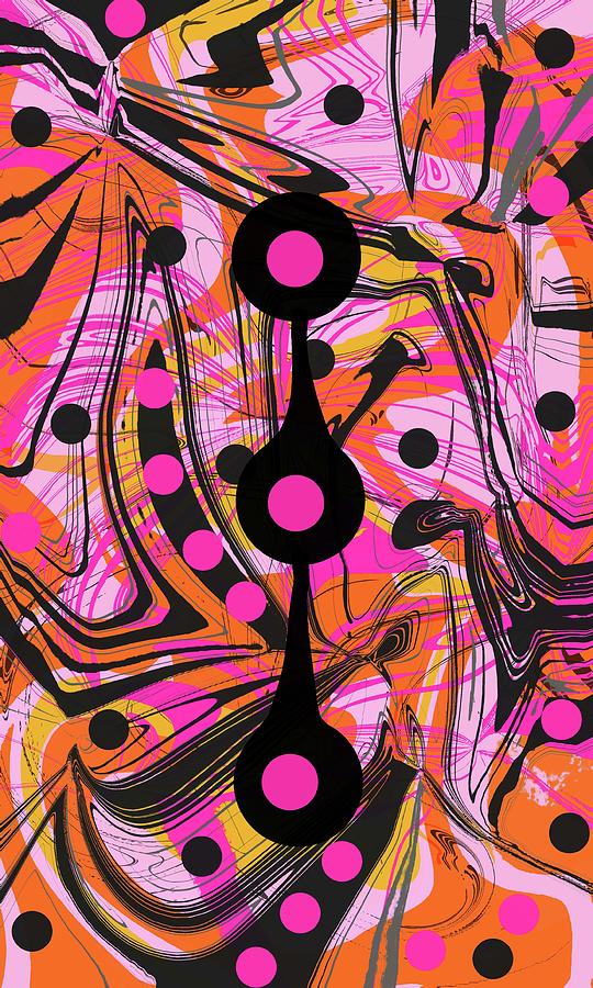 Pink polka dot Digital Art by Karen Lewis Fine Art America