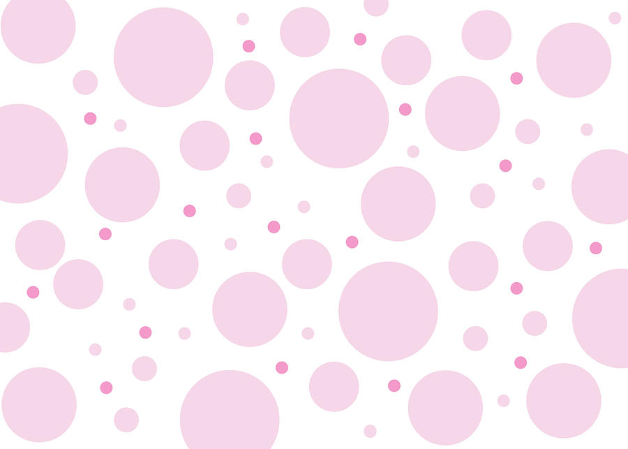 Pink Polka Dots Digital Art by Amelia Pearn