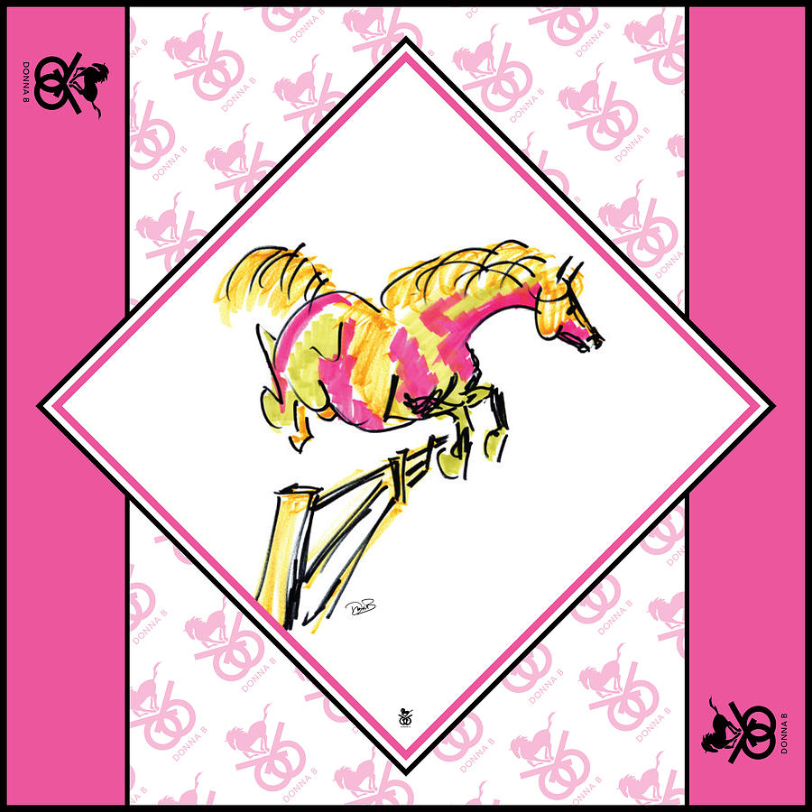 Pink Pony Jumper Digital Art by Donna Bernstein