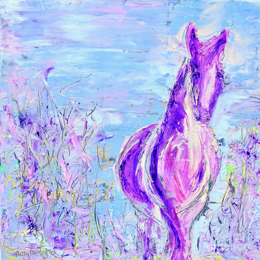 Pink Pony Painting Painting by Patty Donoghue