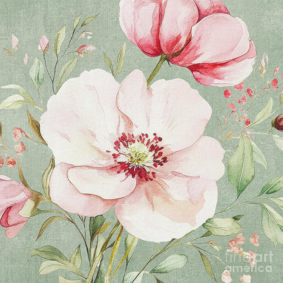 Pink Poppy Passion 2 Painting by Tina LeCour Pink Poppy Passion 2 Painting by Tina LeCour
