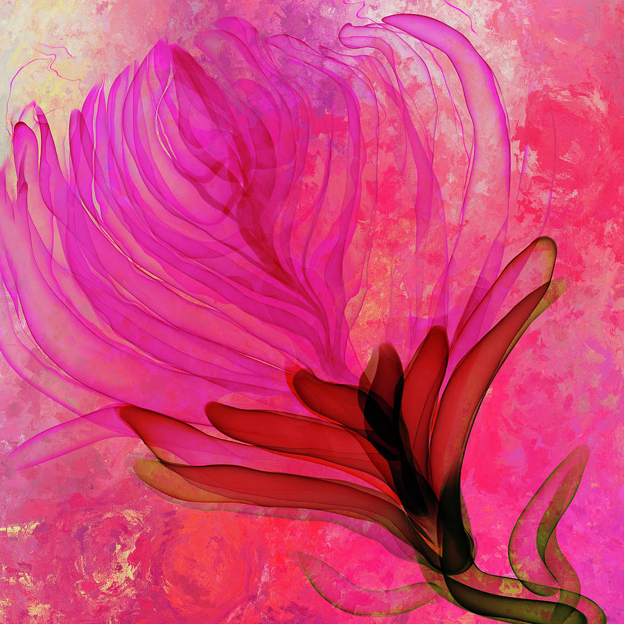 Pink Posey Abstract Digital Art by Peggy Collins