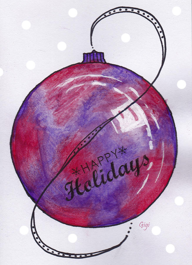 Pink Purple Ornament Painting by Gigi Dequanne Pink Purple Ornament Painting by Gigi Dequanne