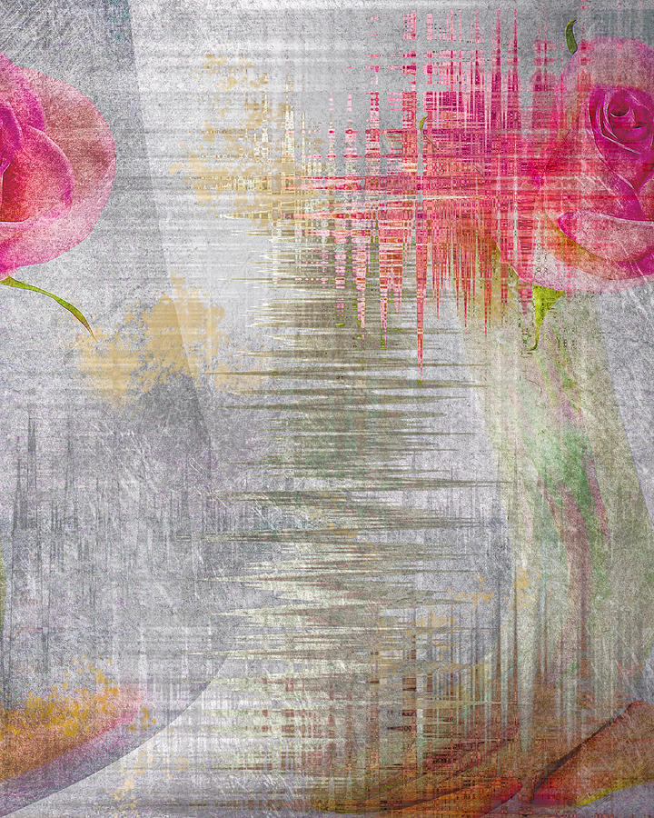Abstract Pink Rose Digital Art by Cordia Murphy