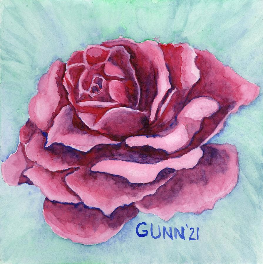 Pink Rose Painting by Katrina Gunn