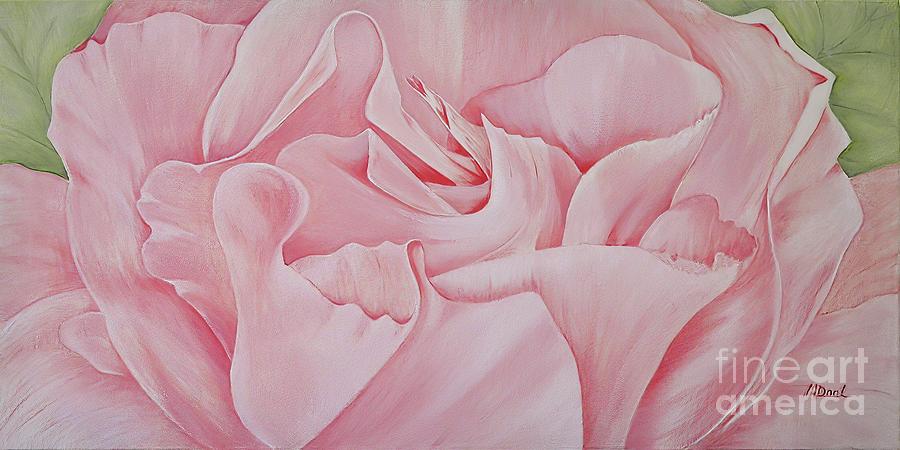 Pink Rose Painting by Mary Deal