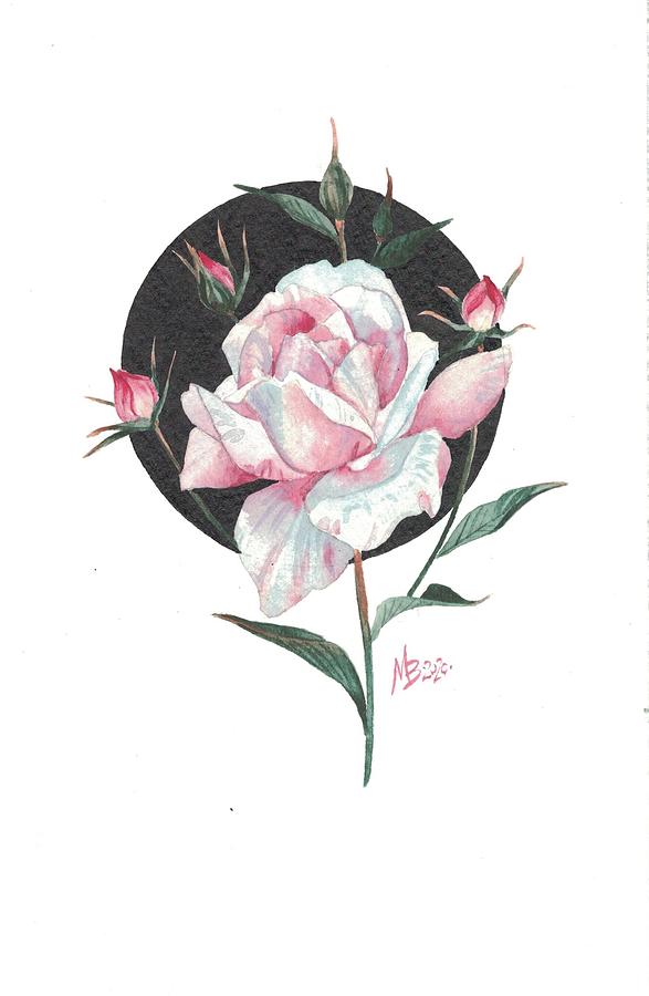 Pink Rose Painting by Miranda Brouwer