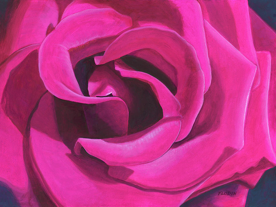 Pink Rose Painting Painting by Mick Flodin - Fine Art America