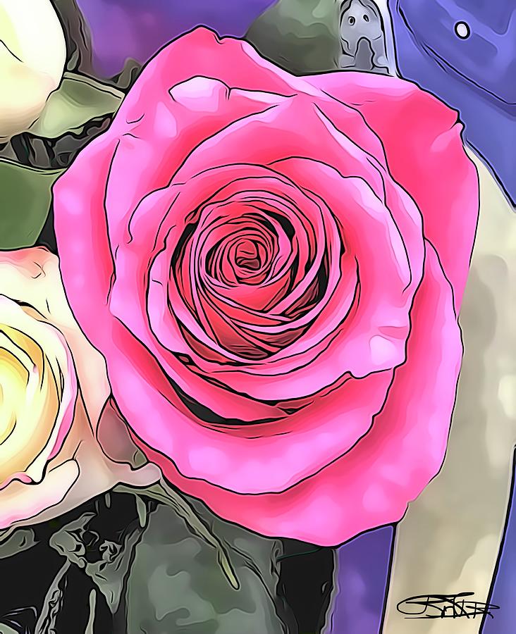 Pink Rose Passion Digital Art by Barbara Tristan