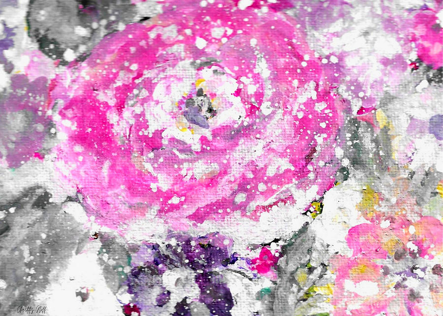 Pink Rose Painting - Pink Rose Watercolor  by Chastity Hoff