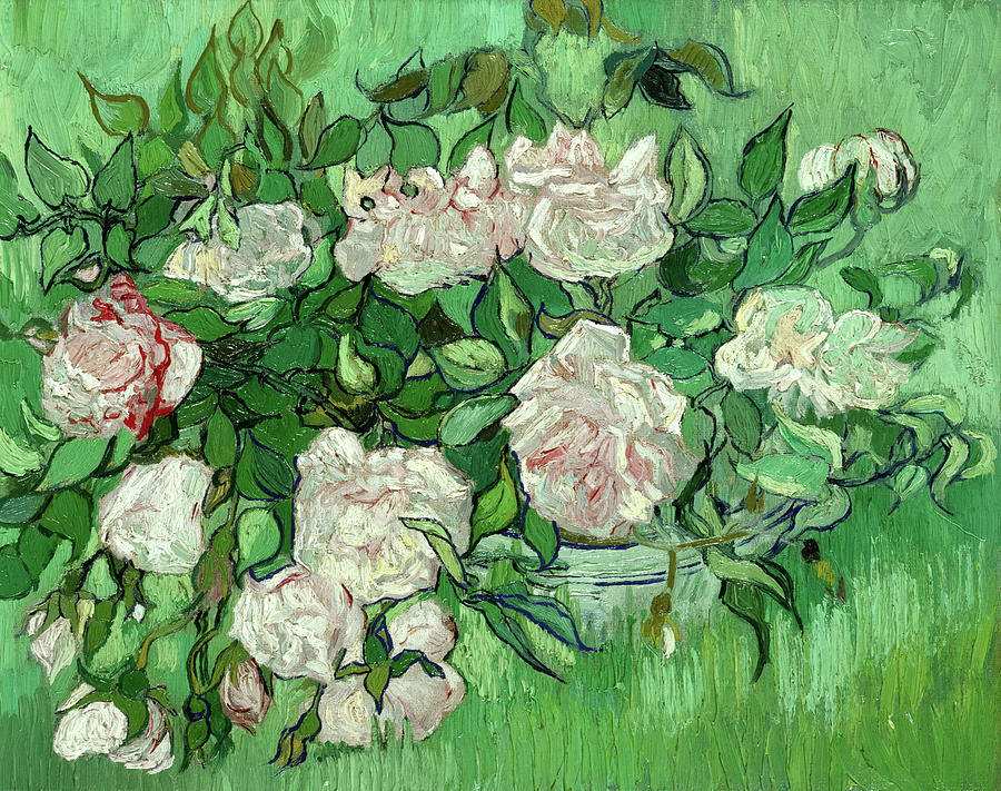 Pink Roses 1890 Painting By Vincent Van Gogh Pixels