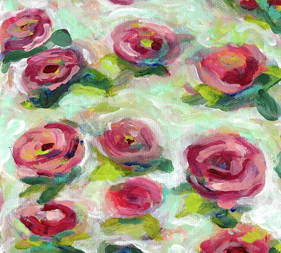 Rose Mixed Media - Pink Roses by Adonna Ebrahimi